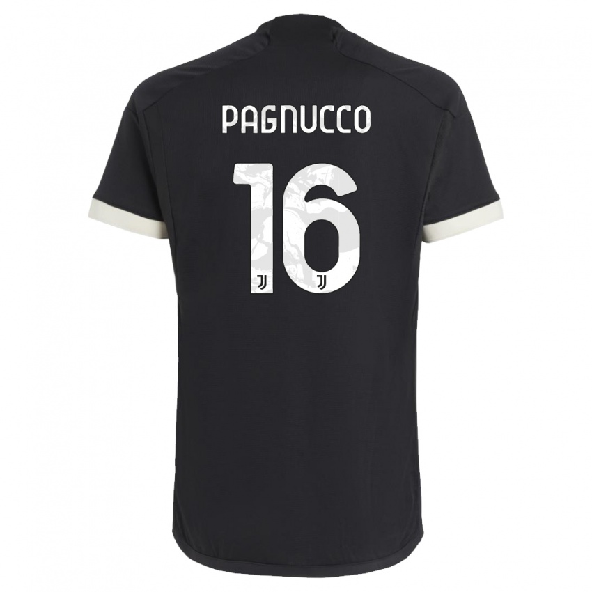 Kinder Filippo Pagnucco #16 Schwarz Ausweichtrikot Trikot 2023/24 T-Shirt Österreich