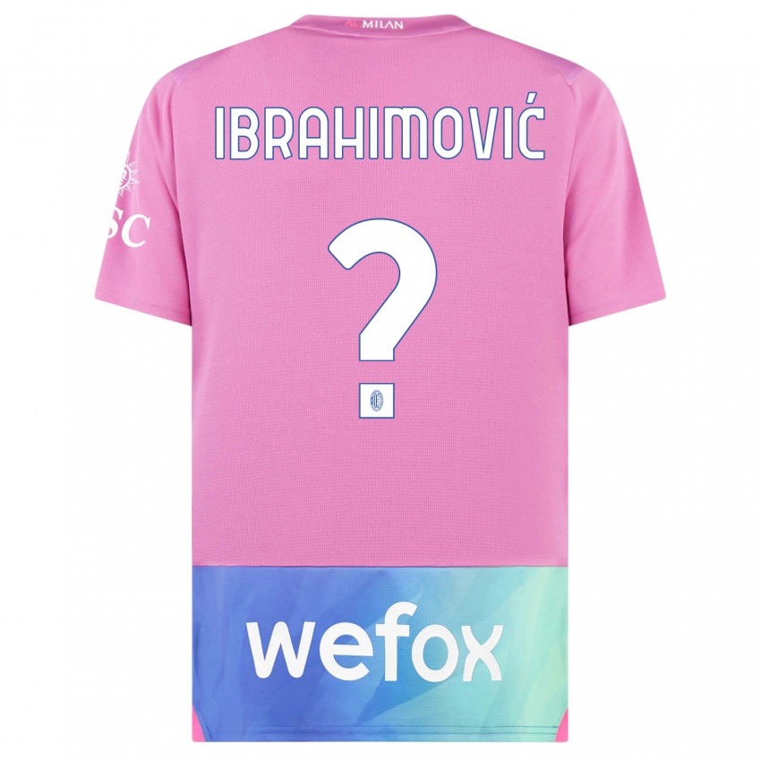 Kinder Maximilian Ibrahimović #0 Pink Lila Ausweichtrikot Trikot 2023/24 T-Shirt Österreich