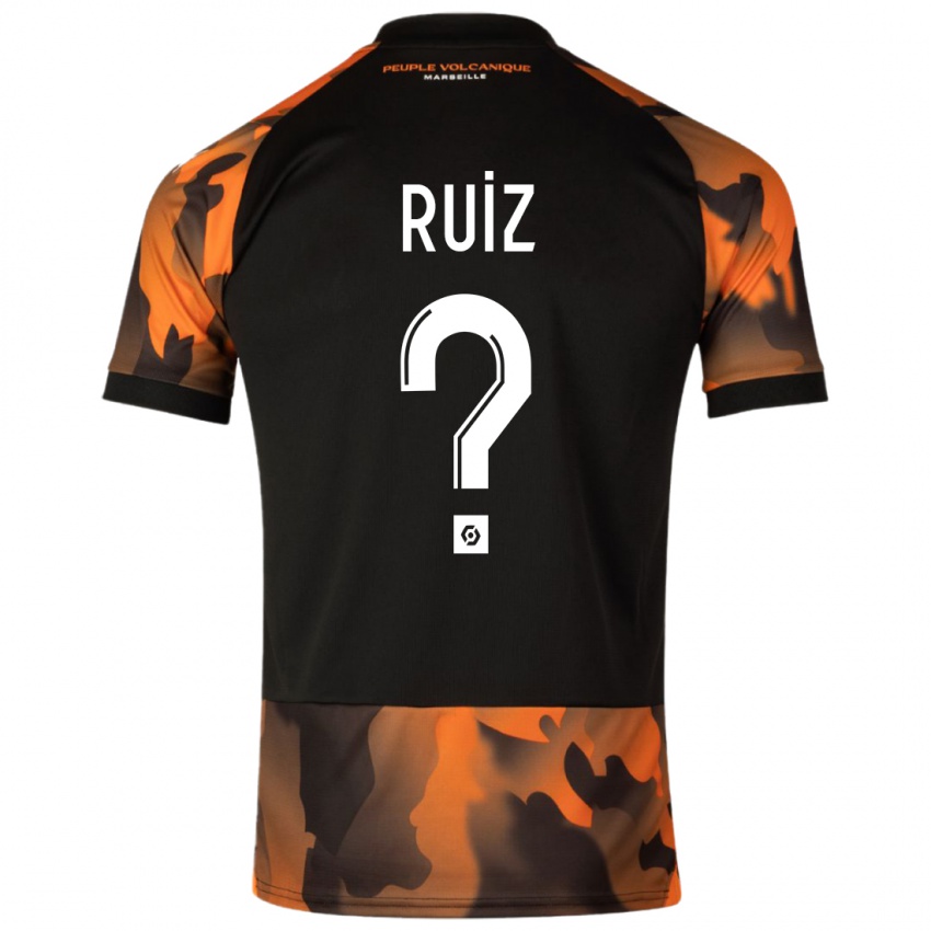 Kinder Pedro Ruiz #0 Schwarzorange Ausweichtrikot Trikot 2023/24 T-Shirt Österreich