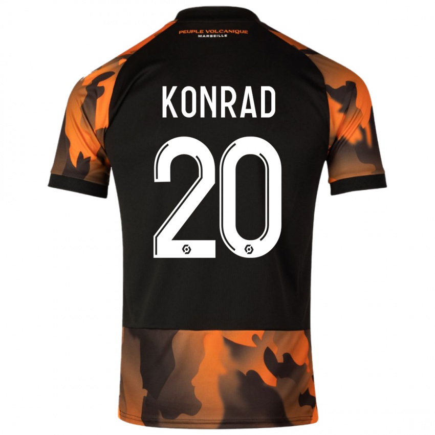 Kinder Konrad De La Fuente #20 Schwarzorange Ausweichtrikot Trikot 2023/24 T-Shirt Österreich