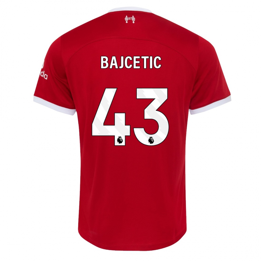 Herren Stefan Bajcetic #43 Rot Heimtrikot Trikot 2023/24 T-Shirt Österreich