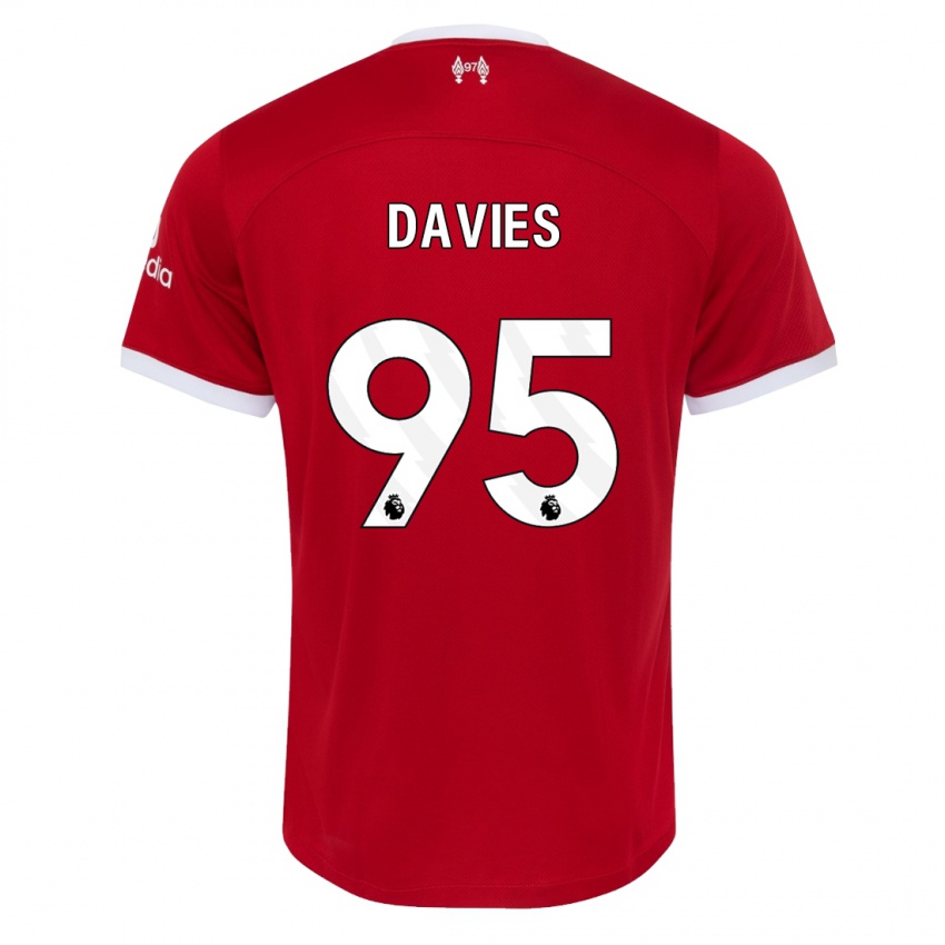 Herren Harvey Davies #95 Rot Heimtrikot Trikot 2023/24 T-Shirt Österreich