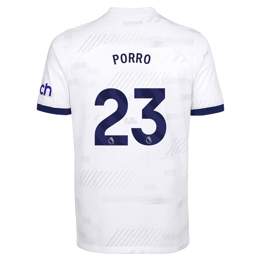 Herren Pedro Porro #23 Weiß Heimtrikot Trikot 2023/24 T-Shirt Österreich