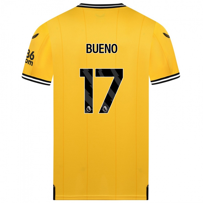 Herren Hugo Bueno #17 Gelb Heimtrikot Trikot 2023/24 T-Shirt Österreich