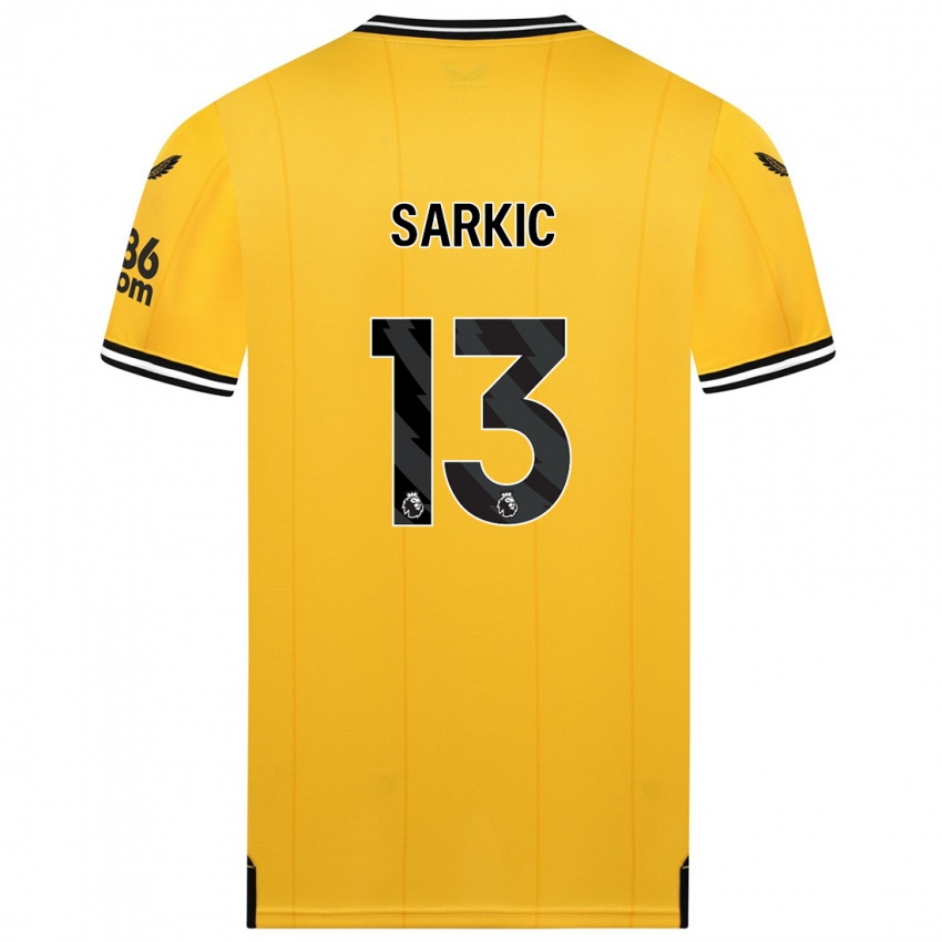 Herren Matija Sarkic #13 Gelb Heimtrikot Trikot 2023/24 T-Shirt Österreich