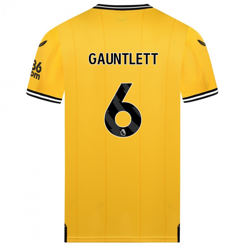 Herren Maz Gauntlett #6 Gelb Heimtrikot Trikot 2023/24 T-Shirt Österreich