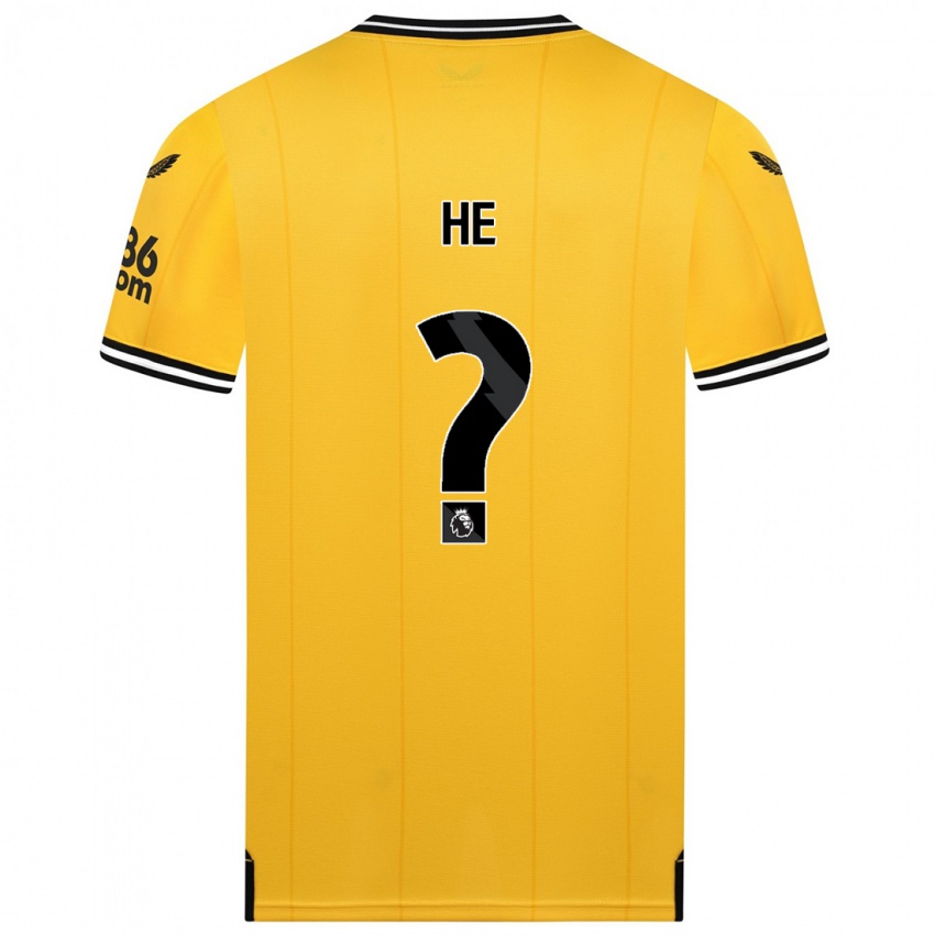 Herren Dongda He #0 Gelb Heimtrikot Trikot 2023/24 T-Shirt Österreich