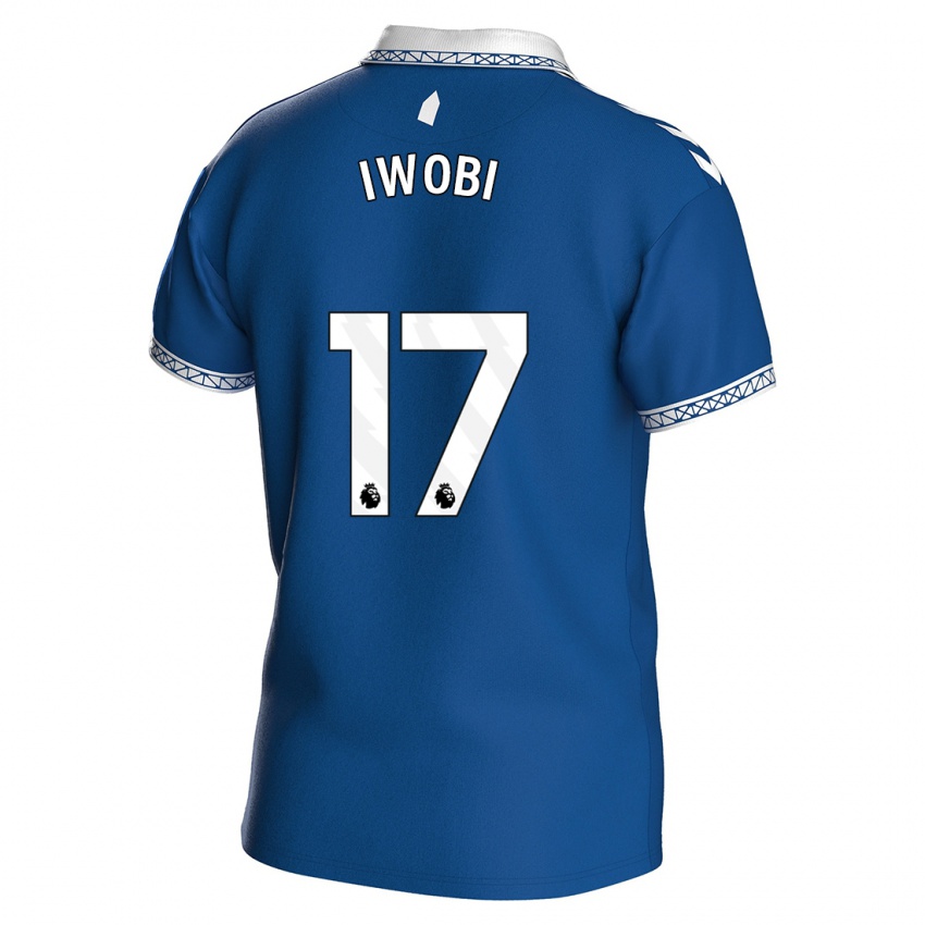Herren Alex Iwobi #17 Königsblau Heimtrikot Trikot 2023/24 T-Shirt Österreich