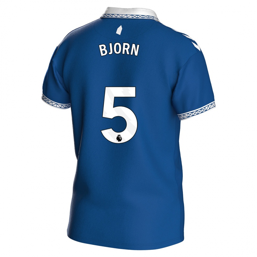 Herren Nathalie Bjorn #5 Königsblau Heimtrikot Trikot 2023/24 T-Shirt Österreich