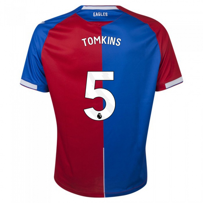 Herren James Tomkins #5 Rot Blau Heimtrikot Trikot 2023/24 T-Shirt Österreich