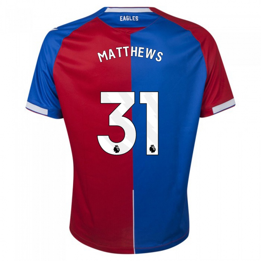 Herren Remi Matthews #31 Rot Blau Heimtrikot Trikot 2023/24 T-Shirt Österreich