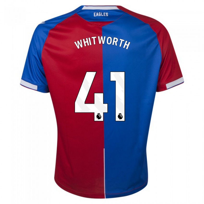 Herren Joe Whitworth #41 Rot Blau Heimtrikot Trikot 2023/24 T-Shirt Österreich