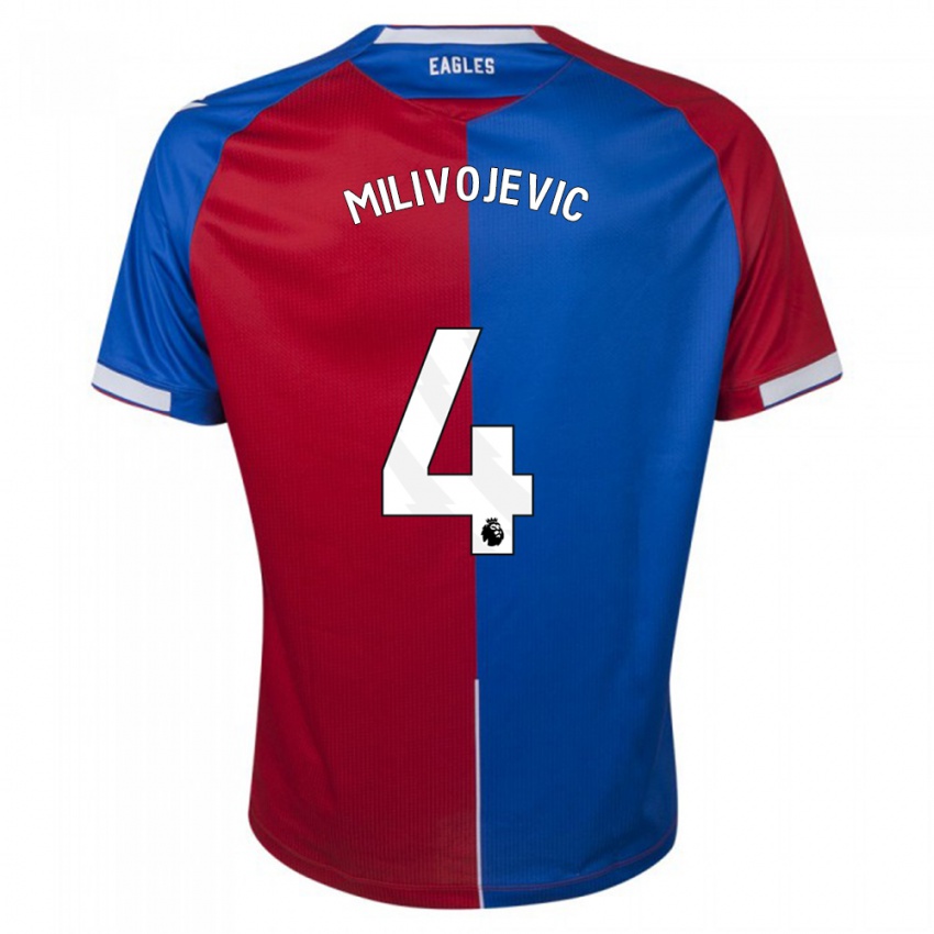 Herren Luka Milivojevic #4 Rot Blau Heimtrikot Trikot 2023/24 T-Shirt Österreich