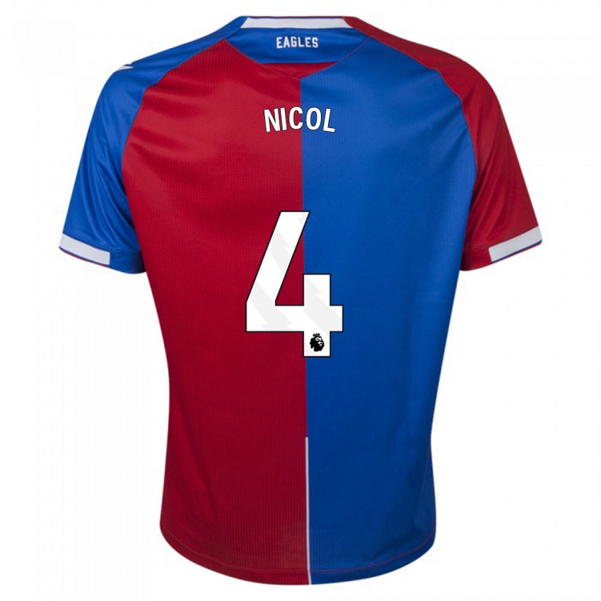 Herren Leigh Nicol #4 Rot Blau Heimtrikot Trikot 2023/24 T-Shirt Österreich