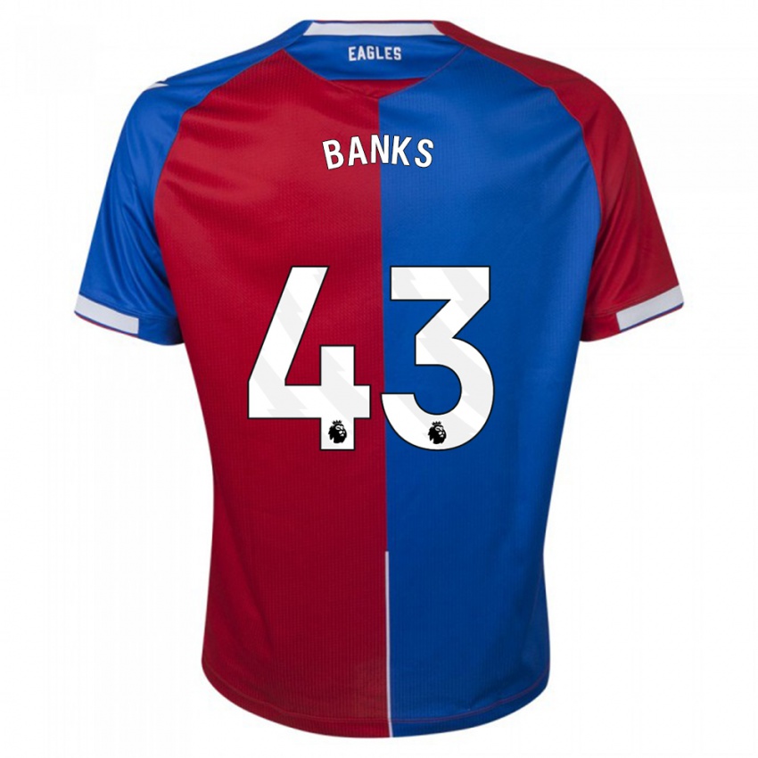 Herren Scott Banks #43 Rot Blau Heimtrikot Trikot 2023/24 T-Shirt Österreich