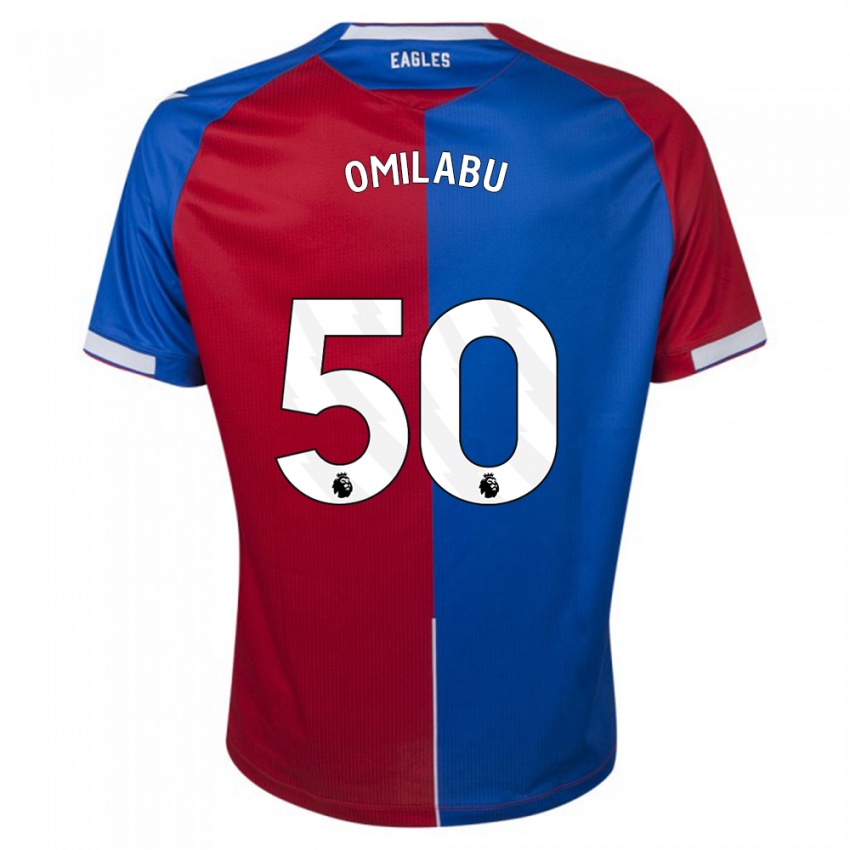Herren David Omilabu #50 Rot Blau Heimtrikot Trikot 2023/24 T-Shirt Österreich