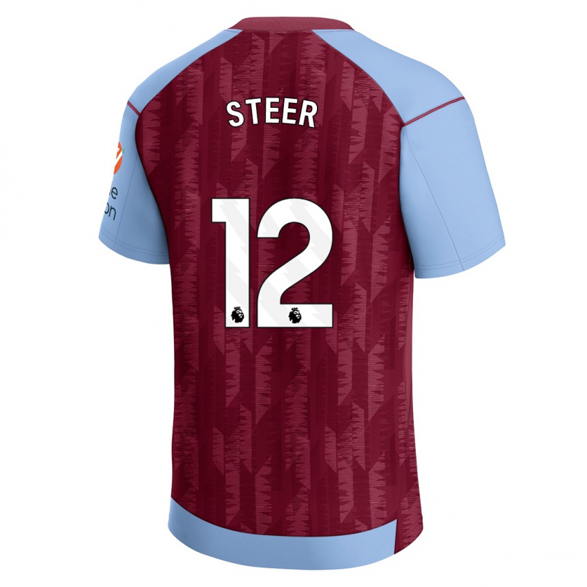 Herren Jed Steer #12 Weinrotblau Heimtrikot Trikot 2023/24 T-Shirt Österreich