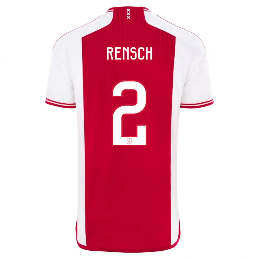Herren Devyne Rensch #2 Rot-Weiss Heimtrikot Trikot 2023/24 T-Shirt Österreich