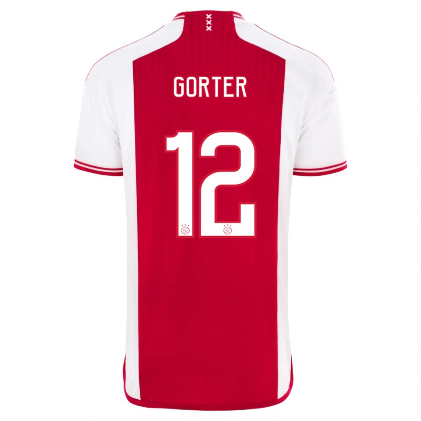 Herren Jay Gorter #12 Rot-Weiss Heimtrikot Trikot 2023/24 T-Shirt Österreich