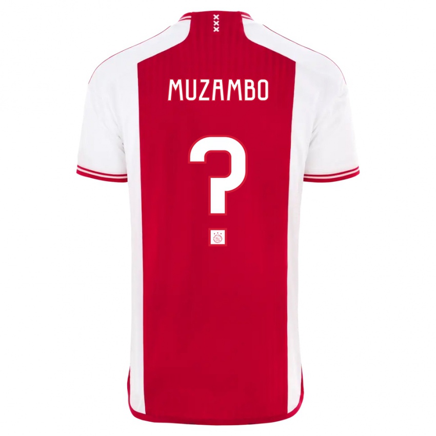 Herren Stanis Idumbo Muzambo #0 Rot-Weiss Heimtrikot Trikot 2023/24 T-Shirt Österreich