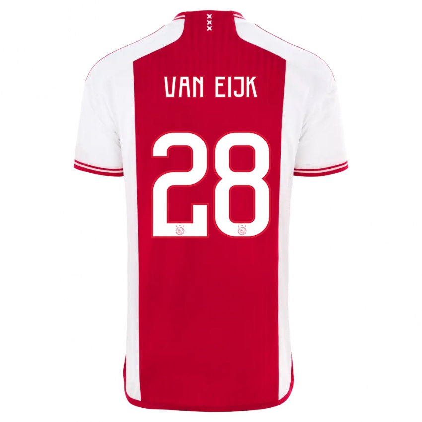 Herren Regina Van Eijk #28 Rot-Weiss Heimtrikot Trikot 2023/24 T-Shirt Österreich