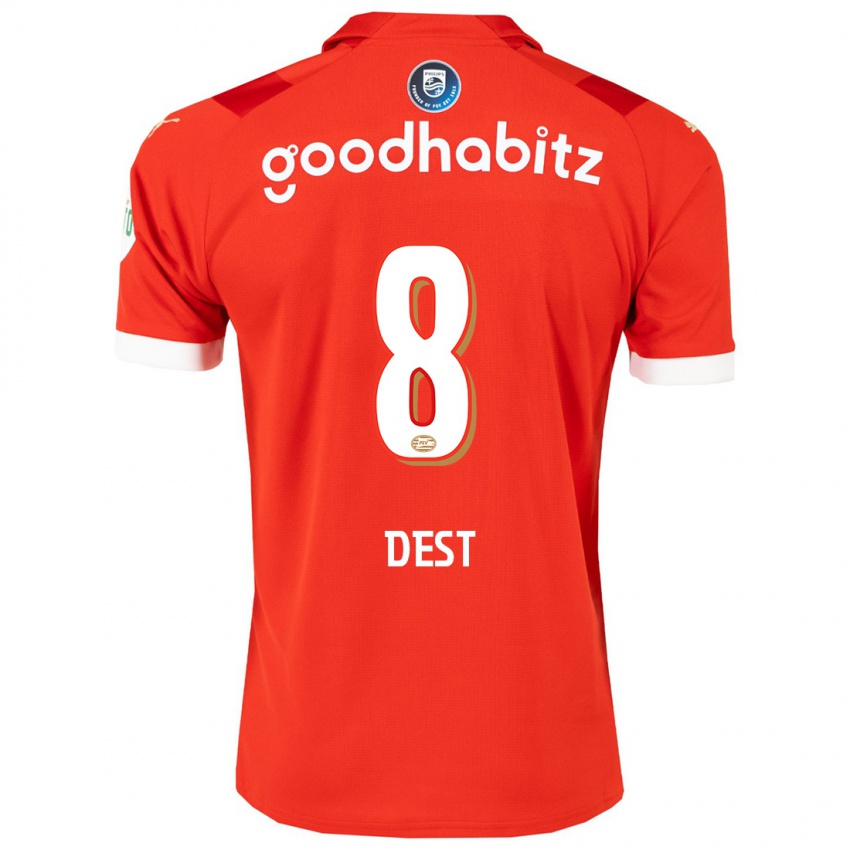 Herren Sergino Dest #8 Rot Heimtrikot Trikot 2023/24 T-Shirt Österreich