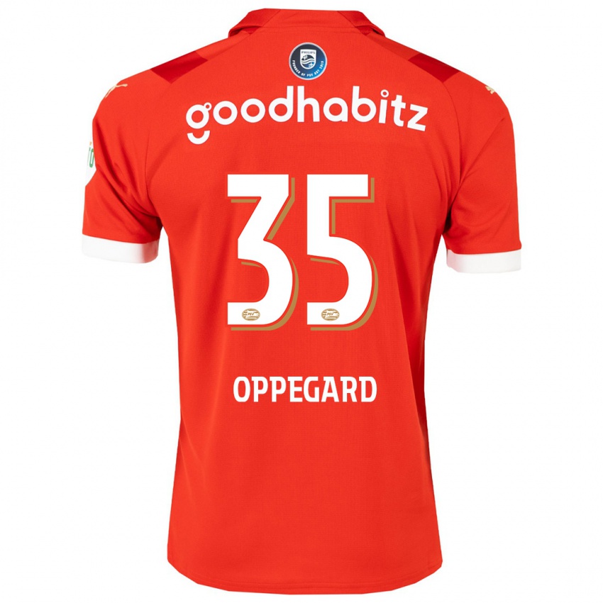 Herren Fredrik Oppegard #35 Rot Heimtrikot Trikot 2023/24 T-Shirt Österreich