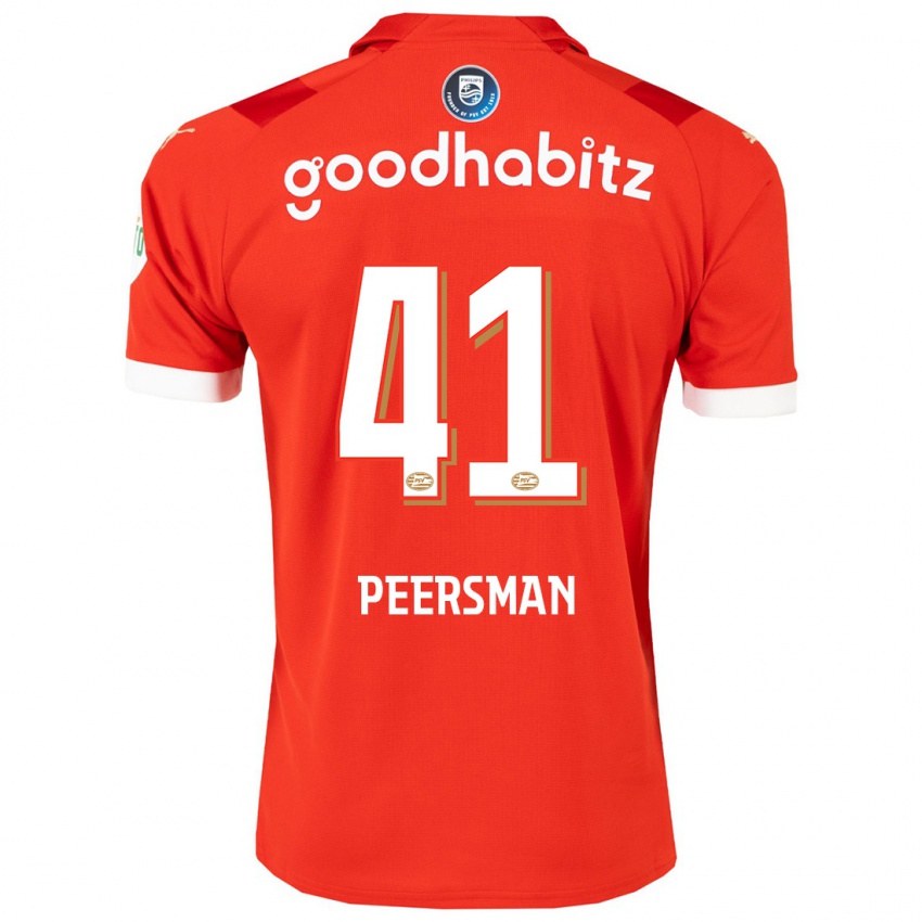 Herren Kjell Peersman #41 Rot Heimtrikot Trikot 2023/24 T-Shirt Österreich