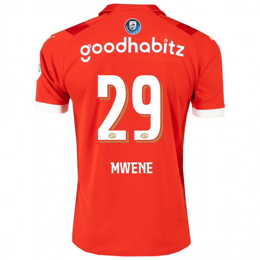 Herren Phillipp Mwene #29 Rot Heimtrikot Trikot 2023/24 T-Shirt Österreich