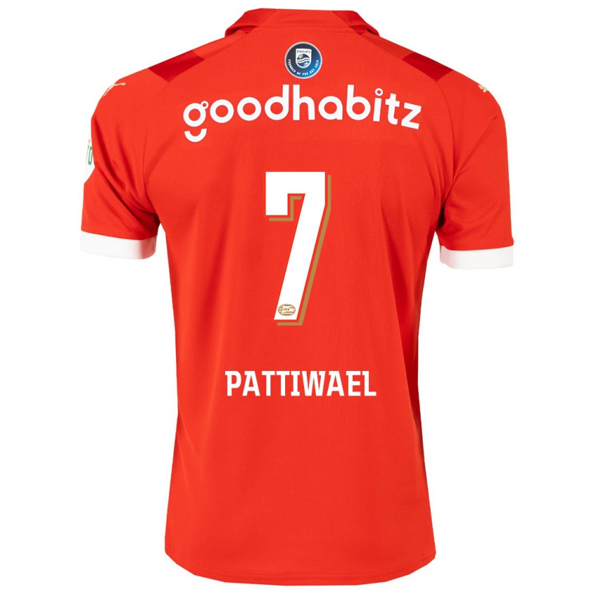 Herren Naomi Pattiwael #7 Rot Heimtrikot Trikot 2023/24 T-Shirt Österreich