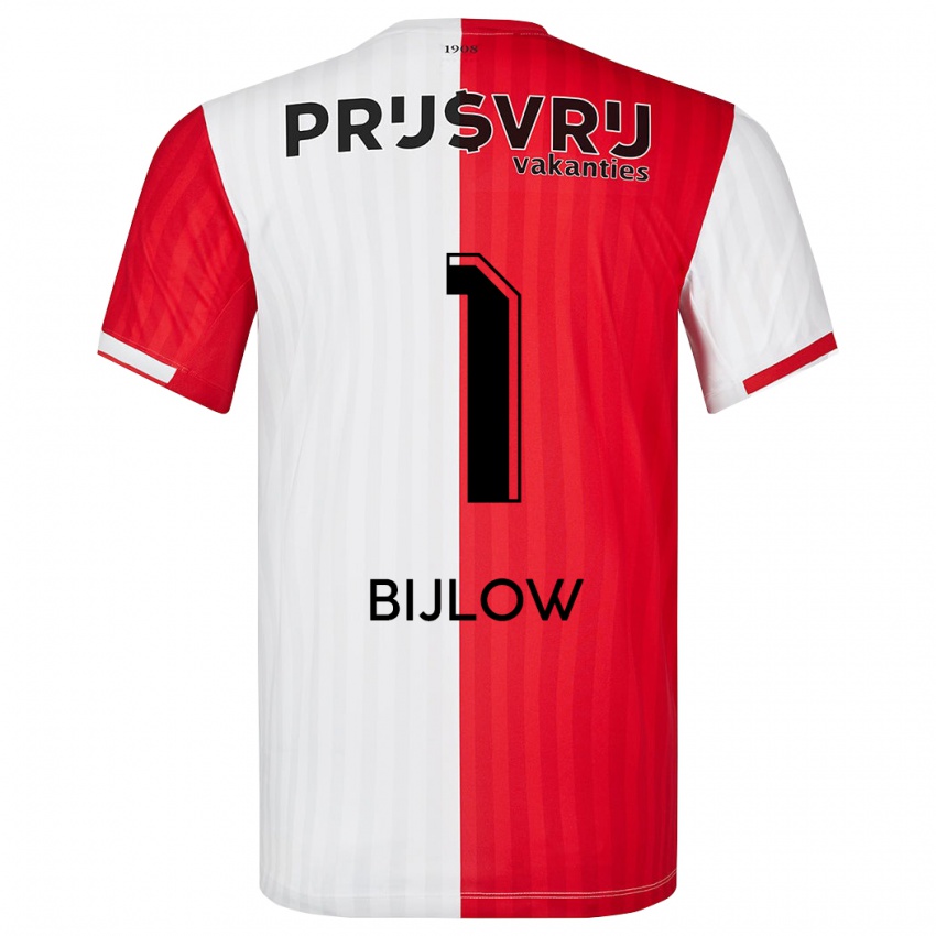 Herren Justin Bijlow #1 Rot-Weiss Heimtrikot Trikot 2023/24 T-Shirt Österreich