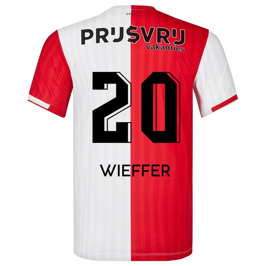 Herren Mats Wieffer #20 Rot-Weiss Heimtrikot Trikot 2023/24 T-Shirt Österreich