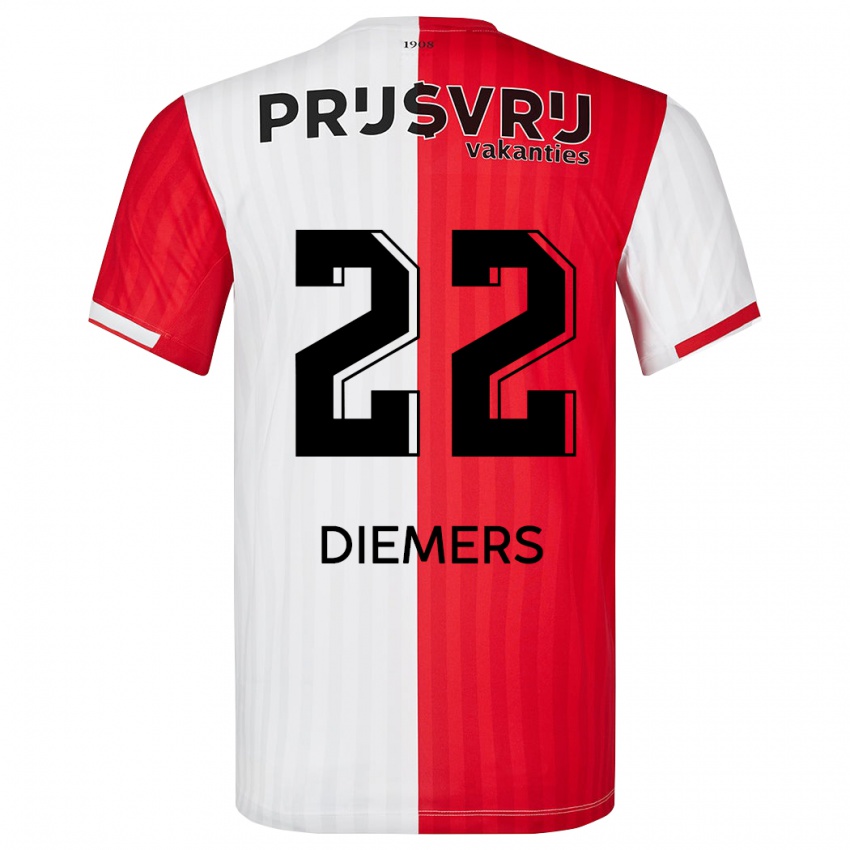 Herren Mark Diemers #22 Rot-Weiss Heimtrikot Trikot 2023/24 T-Shirt Österreich