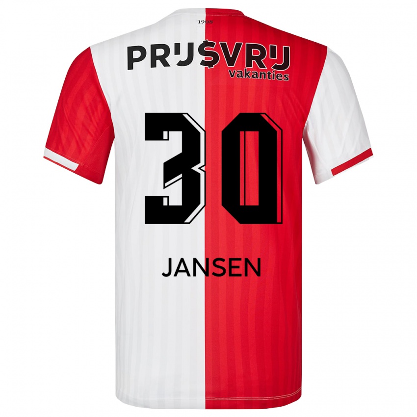 Herren Thijs Jansen #30 Rot-Weiss Heimtrikot Trikot 2023/24 T-Shirt Österreich