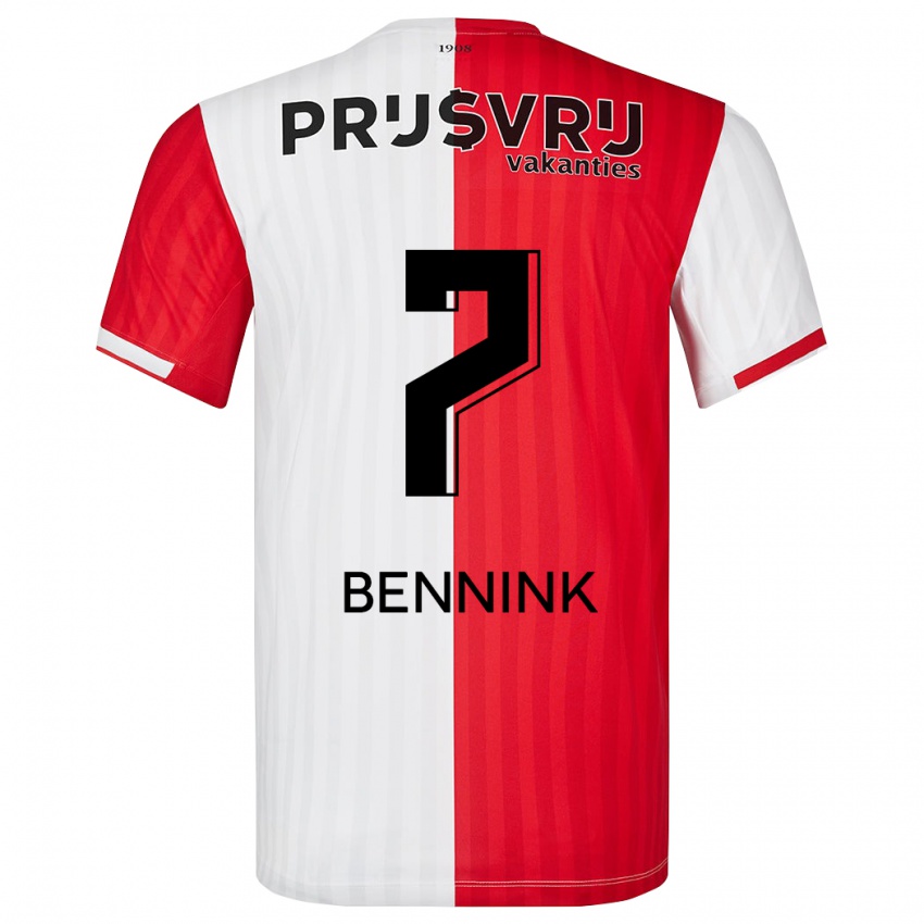 Herren Maxime Bennink #7 Rot-Weiss Heimtrikot Trikot 2023/24 T-Shirt Österreich