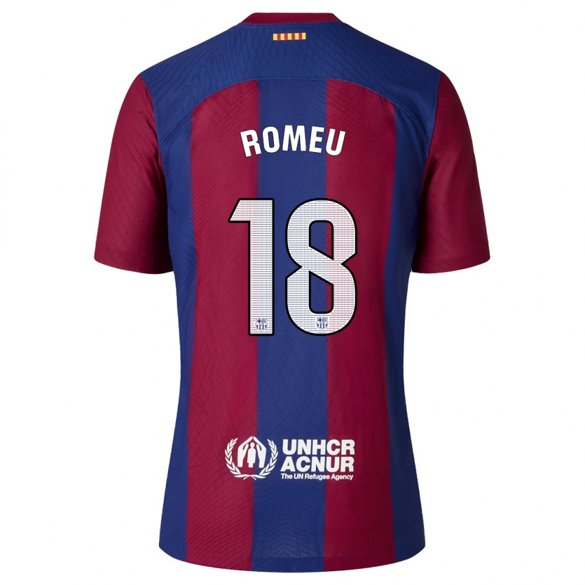 Herren Oriol Romeu #18 Rot Blau Heimtrikot Trikot 2023/24 T-Shirt Österreich