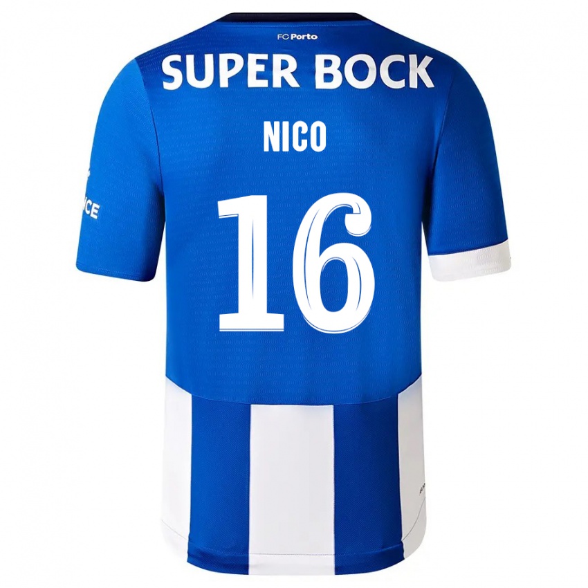 Herren Nico Gonzalez #16 Blau Weiss Heimtrikot Trikot 2023/24 T-Shirt Österreich