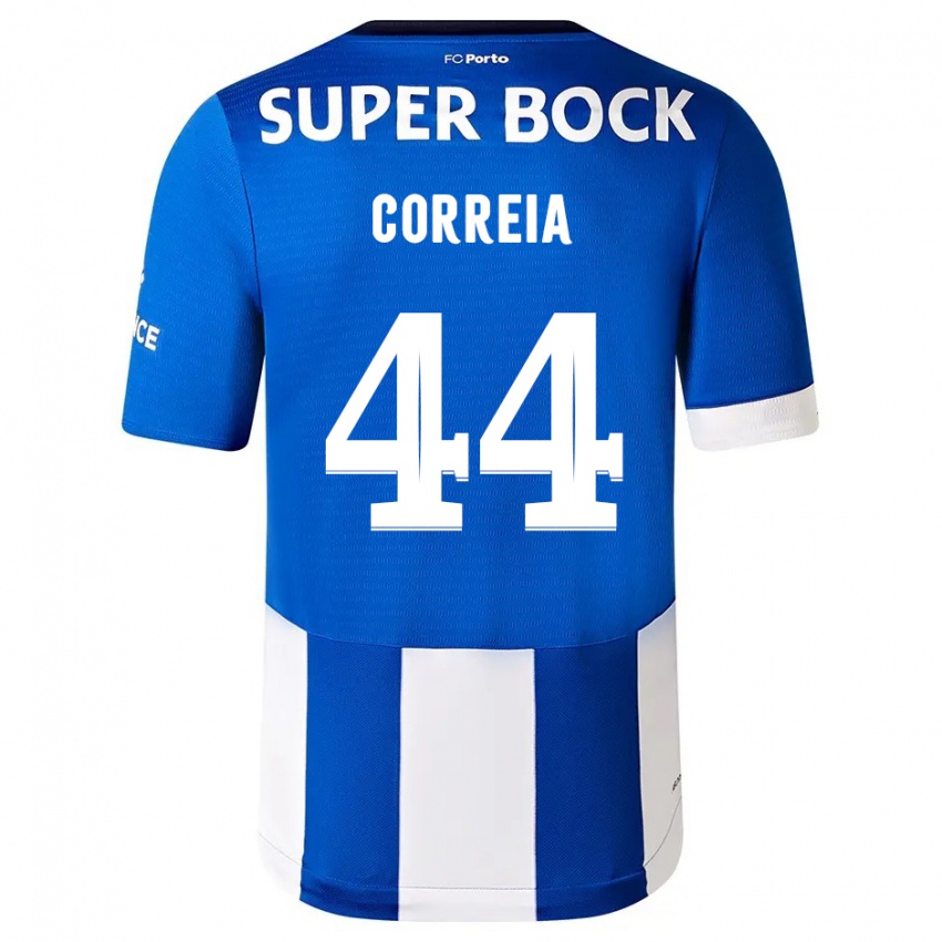 Herren Romain Correia #44 Blau Weiss Heimtrikot Trikot 2023/24 T-Shirt Österreich
