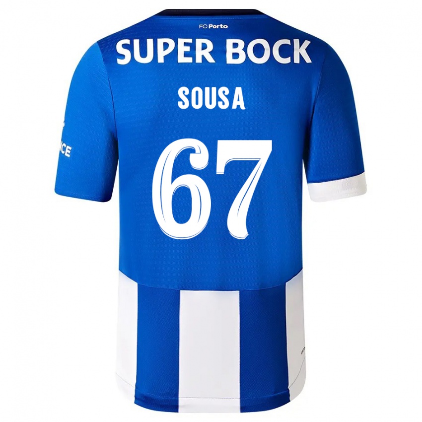 Herren Vasco Sousa #67 Blau Weiss Heimtrikot Trikot 2023/24 T-Shirt Österreich