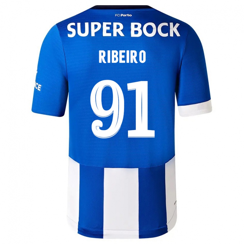 Herren Gonçalo Ribeiro #91 Blau Weiss Heimtrikot Trikot 2023/24 T-Shirt Österreich