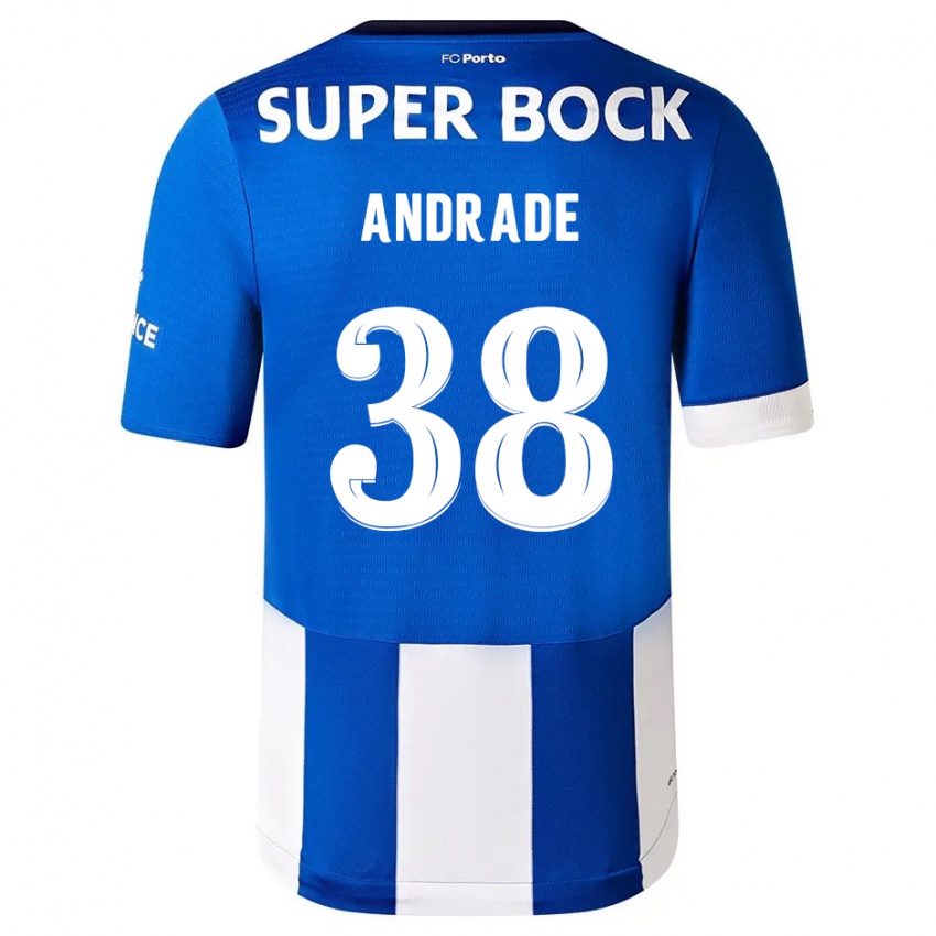 Herren Fernando Andrade #38 Blau Weiss Heimtrikot Trikot 2023/24 T-Shirt Österreich