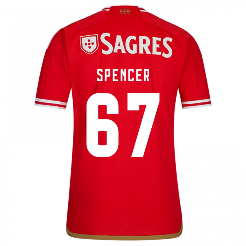 Herren Diogo Spencer #67 Rot Heimtrikot Trikot 2023/24 T-Shirt Österreich
