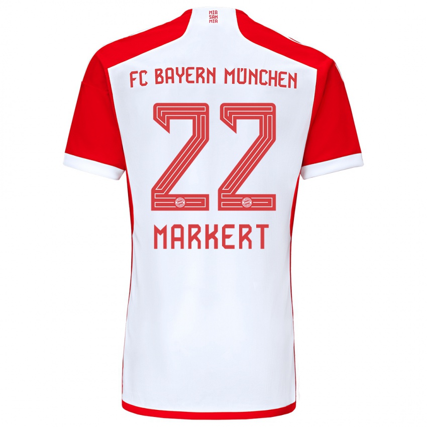 Herren Leon Markert #22 Rot-Weiss Heimtrikot Trikot 2023/24 T-Shirt Österreich