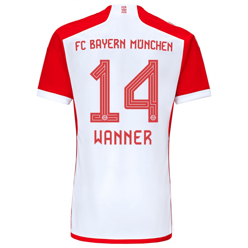 Herren Paul Wanner #14 Rot-Weiss Heimtrikot Trikot 2023/24 T-Shirt Österreich