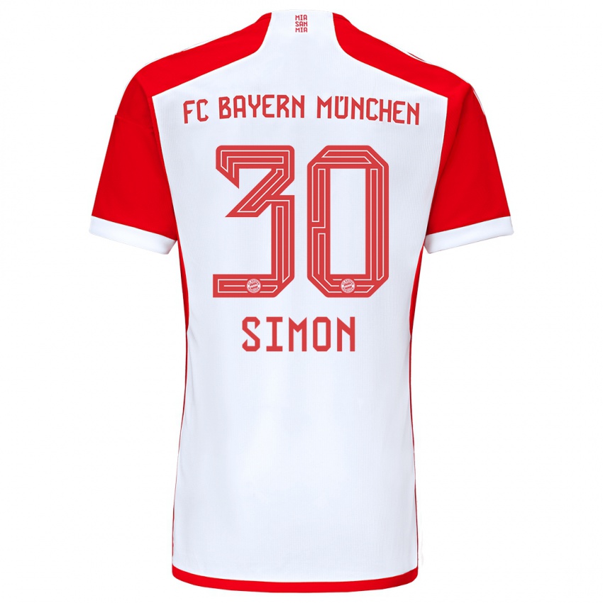 Herren Carolin Simon #30 Rot-Weiss Heimtrikot Trikot 2023/24 T-Shirt Österreich