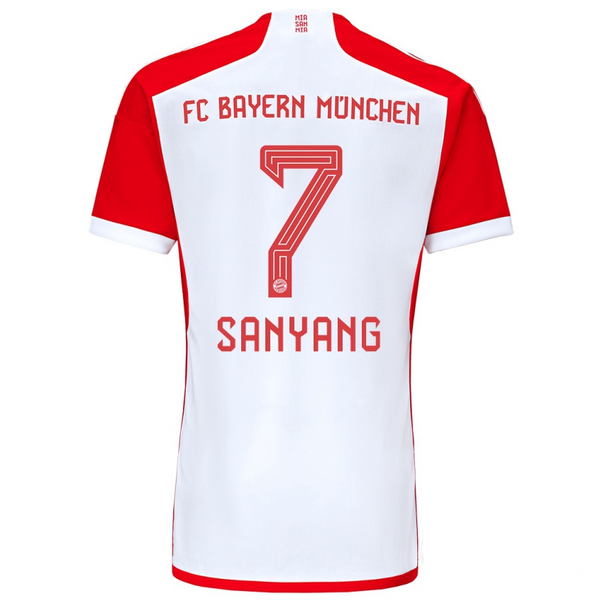 Herren Mamin Sanyang #7 Rot-Weiss Heimtrikot Trikot 2023/24 T-Shirt Österreich