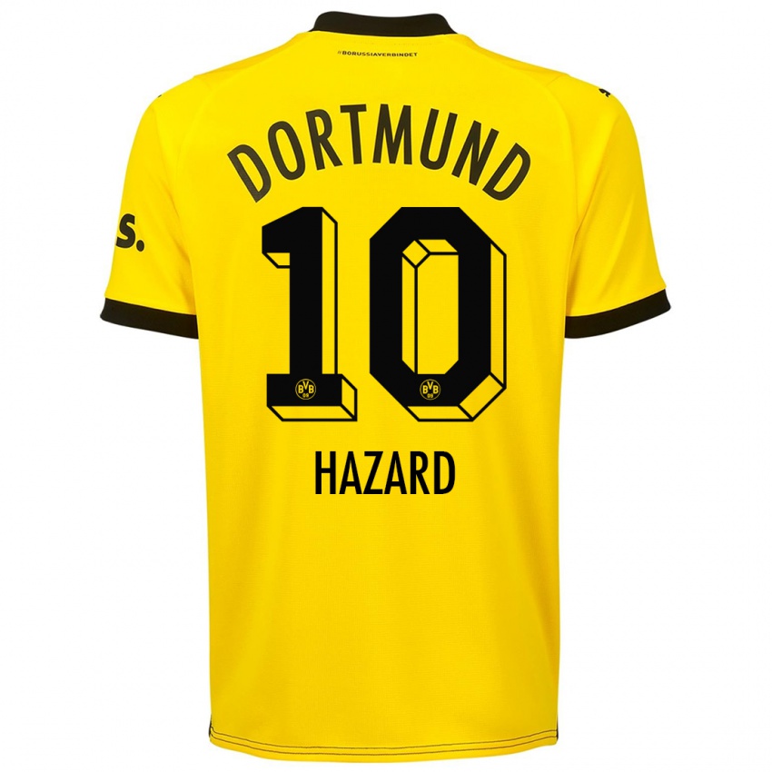 Herren Thorgan Hazard #10 Gelb Heimtrikot Trikot 2023/24 T-Shirt Österreich