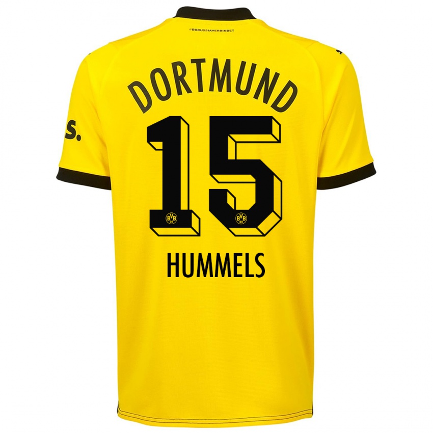 Herren Mats Hummels #15 Gelb Heimtrikot Trikot 2023/24 T-Shirt Österreich