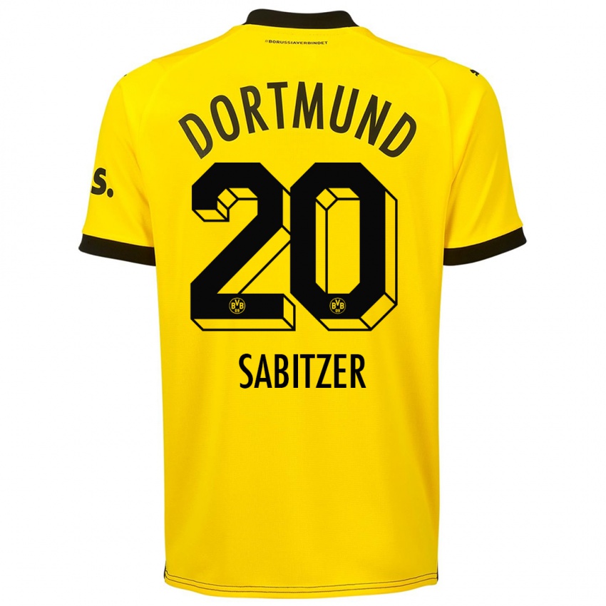 Herren Marcel Sabitzer #20 Gelb Heimtrikot Trikot 2023/24 T-Shirt Österreich