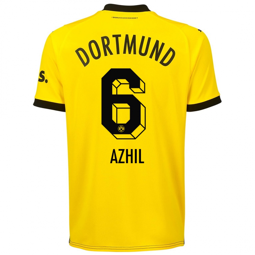 Herren Ayman Azhil #6 Gelb Heimtrikot Trikot 2023/24 T-Shirt Österreich